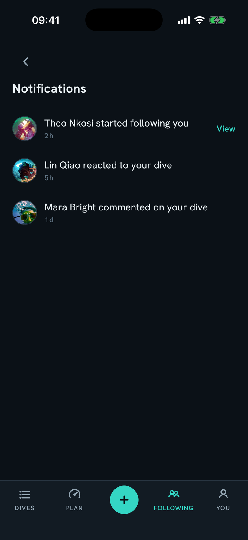 Notifications: follows, reactions, comments and follow requests awaiting review