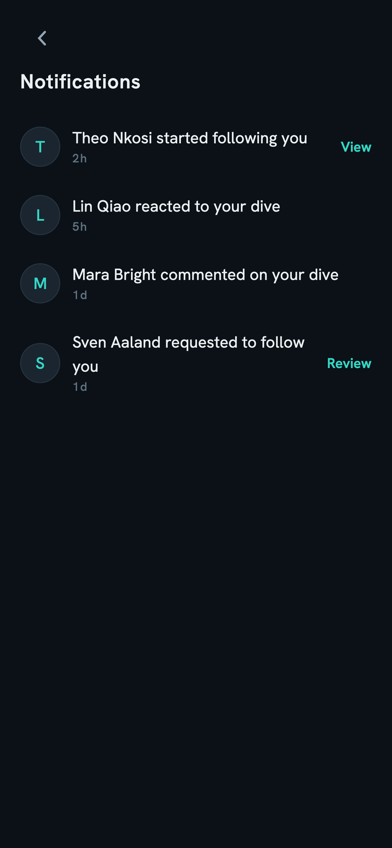 Notifications: follows, reactions, comments and follow requests awaiting review